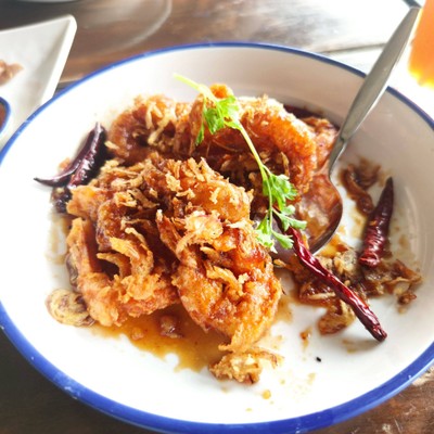 กุ้งซอสมะขาม