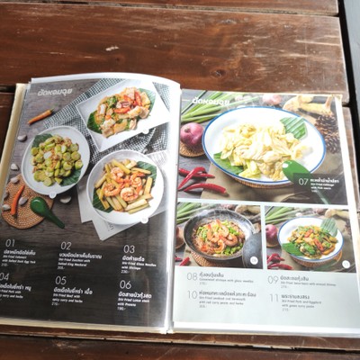ป้ายราคาหรือสมุดเมนู