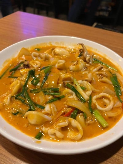 ปลาหมึกผัดไข่เค็ม