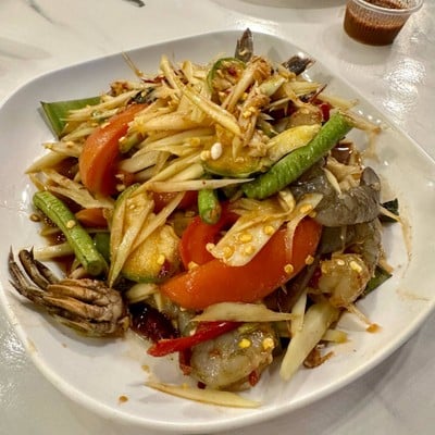 ตำปูปลาร้ากุ้งสด