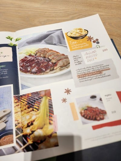 ป้ายราคาหรือสมุดเมนู