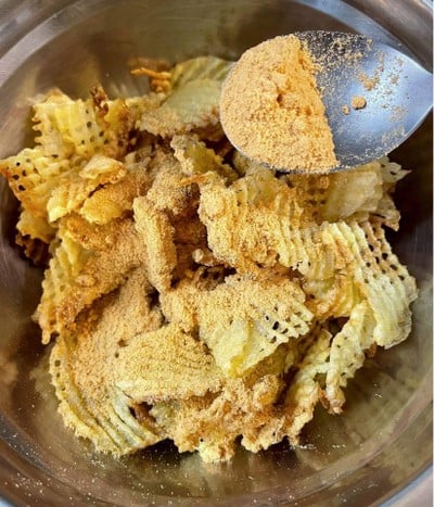 วิธีทำ Hot and Spicy waffle fries by Air fryer #WongnaiCooking