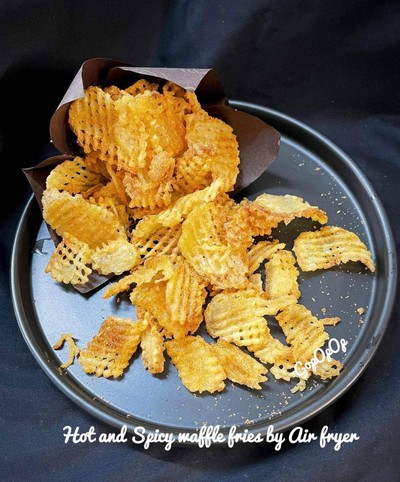 วิธีทำ Hot and Spicy waffle fries by Air fryer #WongnaiCooking