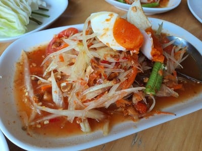 เมนูของร้าน ส้มตำจัดจ้าน ราชพฤกษ์