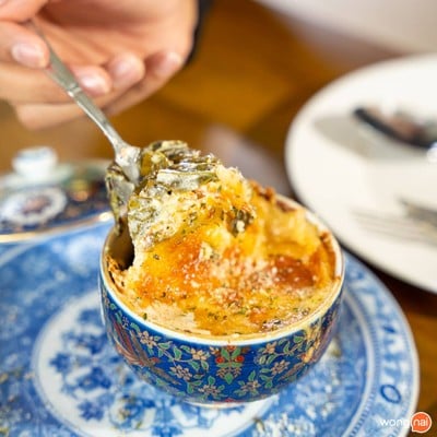 ผักเหลียงอบชีส