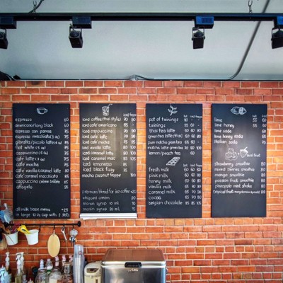 ป้ายราคาหรือสมุดเมนู