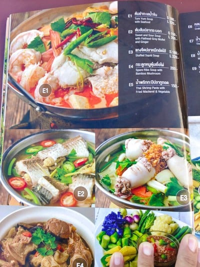 ป้ายราคาหรือสมุดเมนู