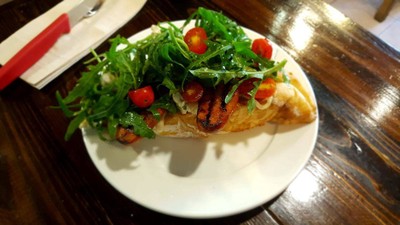 Chorizo open sandwich
