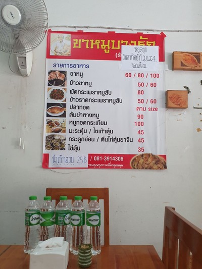 ป้ายราคาหรือสมุดเมนู