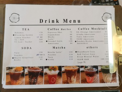 ป้ายราคาหรือสมุดเมนู