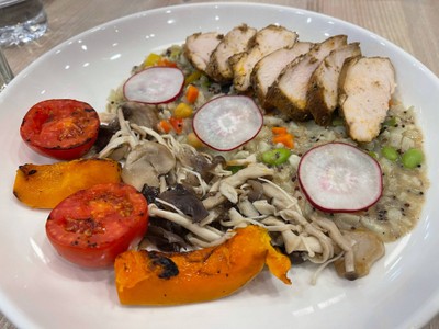 Risotto ดอกกระหล่ำกับอกไก