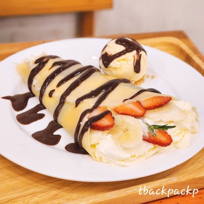 เครป สตรอว์เบอร์รี่ กล้วย