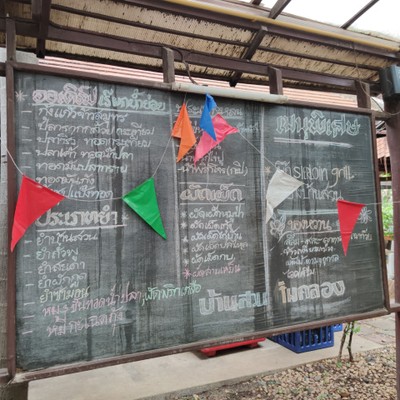 ป้ายราคาหรือสมุดเมนู