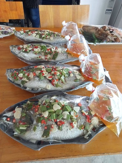 ปลากะพงนึ่งมะนาว