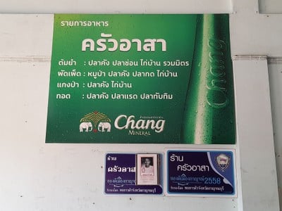ป้ายราคาหรือสมุดเมนู