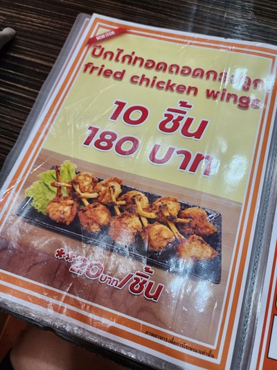 ป้ายราคาหรือสมุดเมนู