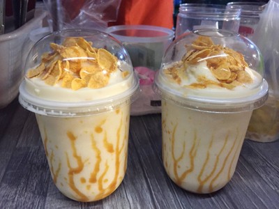 ข้าวโพดนมสดปั่น คาราเมลคอนเฟลก