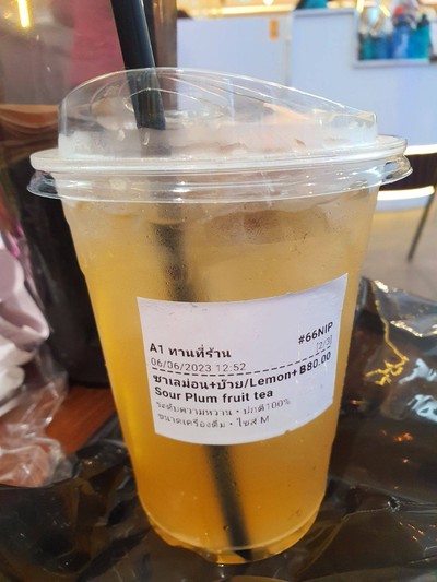 ชาเลม่อน+บ๊วย/Lemon+ Sour Plum fruit tea