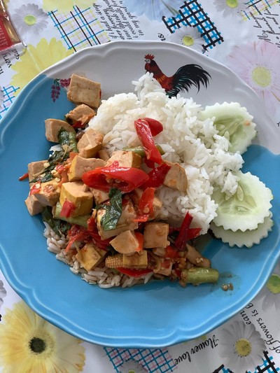 กะเพราเต้าหู้