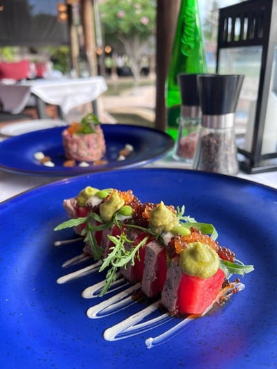 Seared yellow fin tuna