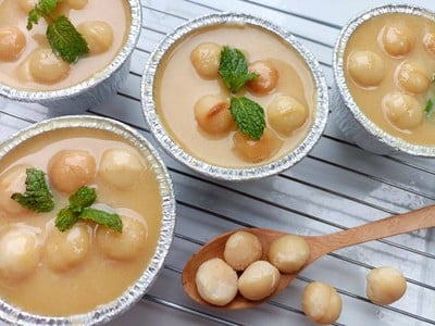caramel macadamia cheese pie
