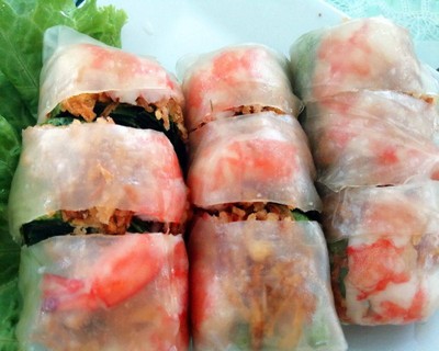 ปอเปี๊ยะสดไส้กุ้ง