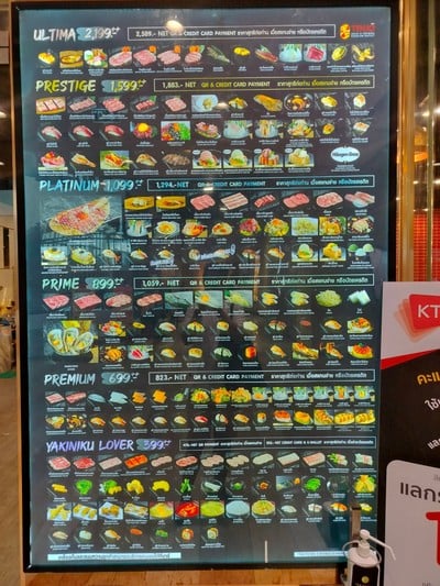 ป้ายราคาหรือสมุดเมนู