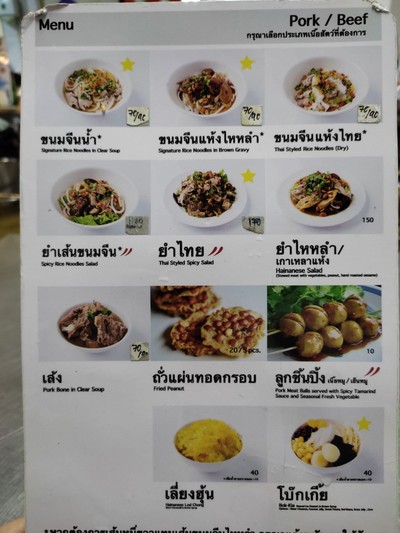 ป้ายราคาหรือสมุดเมนู