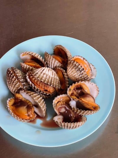 หอยแครงลวก