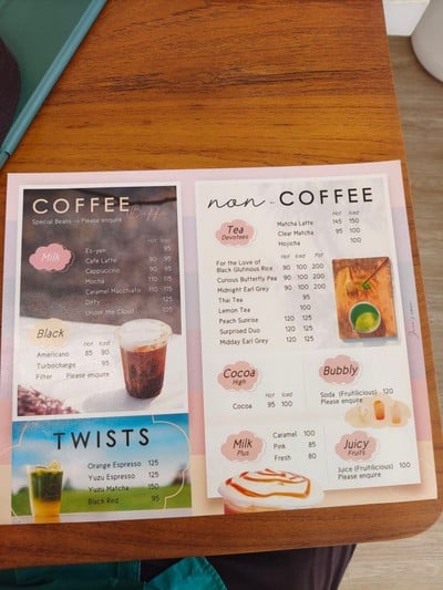 ป้ายราคาหรือสมุดเมนู