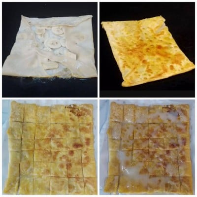 วิธีทำ โรตีกล้วยนมข้นหวาน