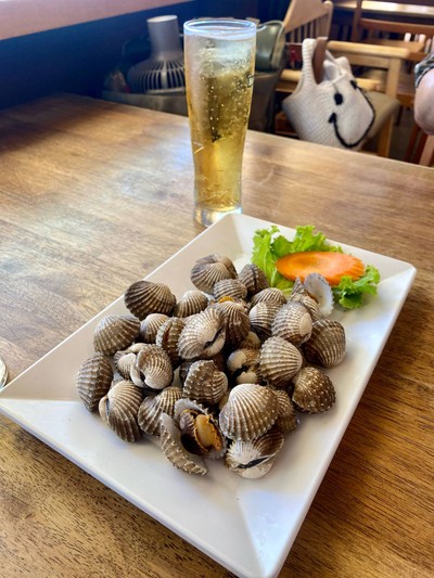 หอยแครงลวก