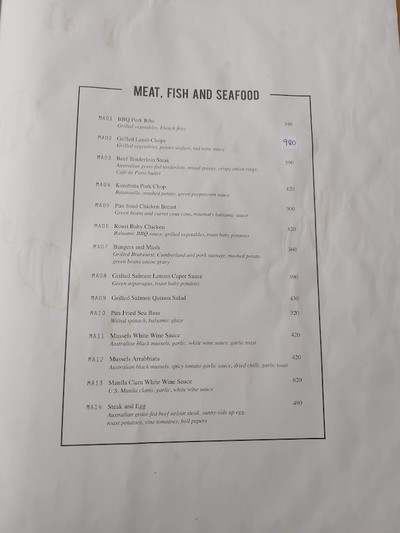 ป้ายราคาหรือสมุดเมนู