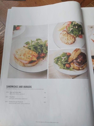 ป้ายราคาหรือสมุดเมนู