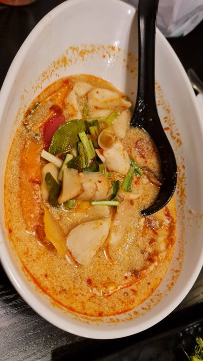 วุ้นเส้นต้มยำกุ้งแม่น้ำ น้ำข้น