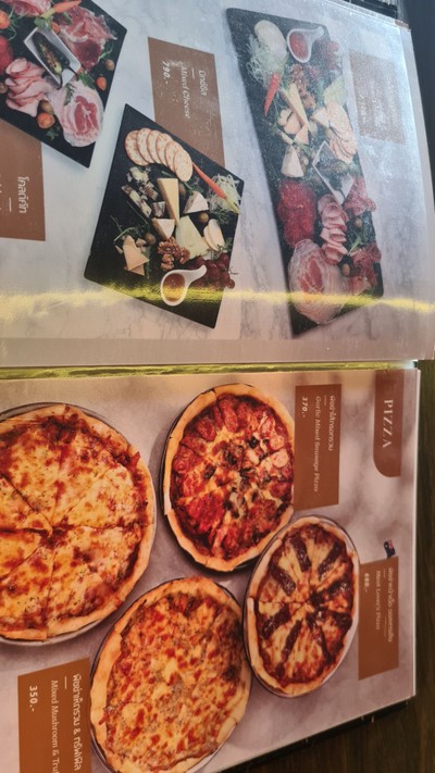 ป้ายราคาหรือสมุดเมนู