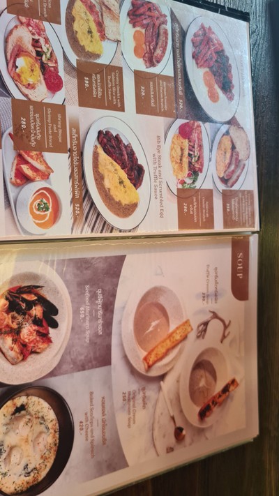 ป้ายราคาหรือสมุดเมนู