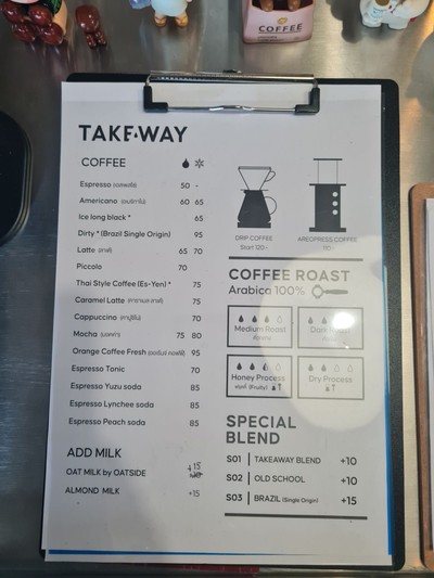 ป้ายราคาหรือสมุดเมนู