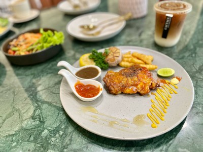 🐓 สเต๊กไก่สไปซี่. (ราคา 129 บาท)