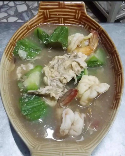 วิธีทำ แกงเลียงบวบใส่ไข่ใส่กุ้ง