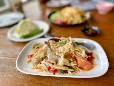 🥗 ส้มตำกุ้งสด. (ราคา 150 บาท)