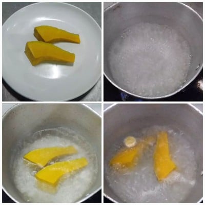 วิธีทำ ข้าวไรซ์เบอร์รี่ ไก่ทอด ไข่ต้ม ฟักทอง