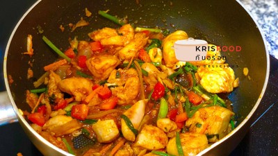 อกไก่ผัดน้ำพริกเผา อร่อย ง่าย