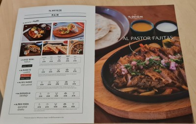 ป้ายราคาหรือสมุดเมนู