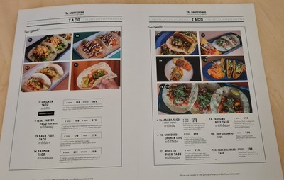 ป้ายราคาหรือสมุดเมนู