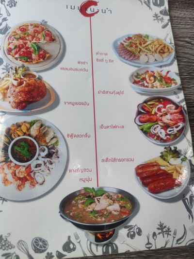 ป้ายราคาหรือสมุดเมนู