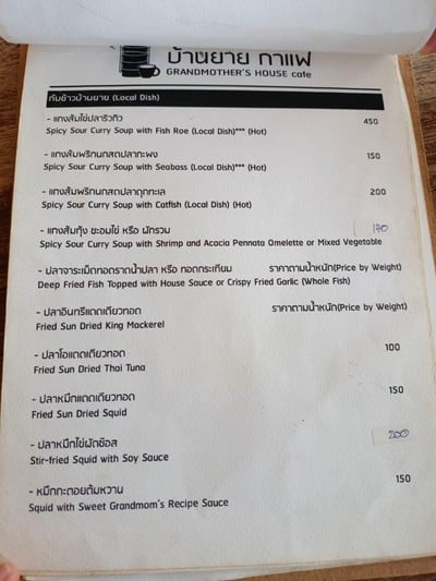 ป้ายราคาหรือสมุดเมนู