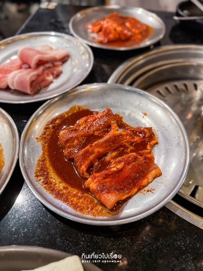 หมูสามชั้นหมักซอสเกาหลี