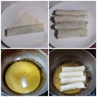 วิธีทำ ปอเปียะผักโขมชีสทอด