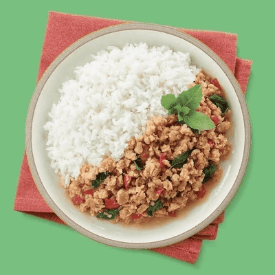 ข้าวผัดกระเพราหมูสับ